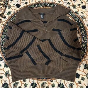 Forever 21 Brown and Black Knit Sweater